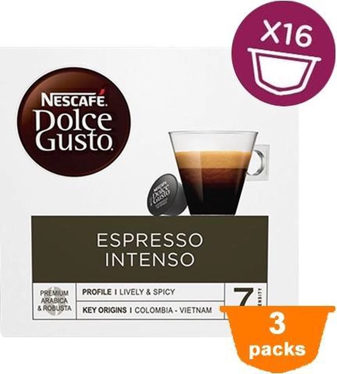 Nescafé Dolce Gusto Espresso Intenso Cups - 3 X 16 Stuks - Afbeelding 3