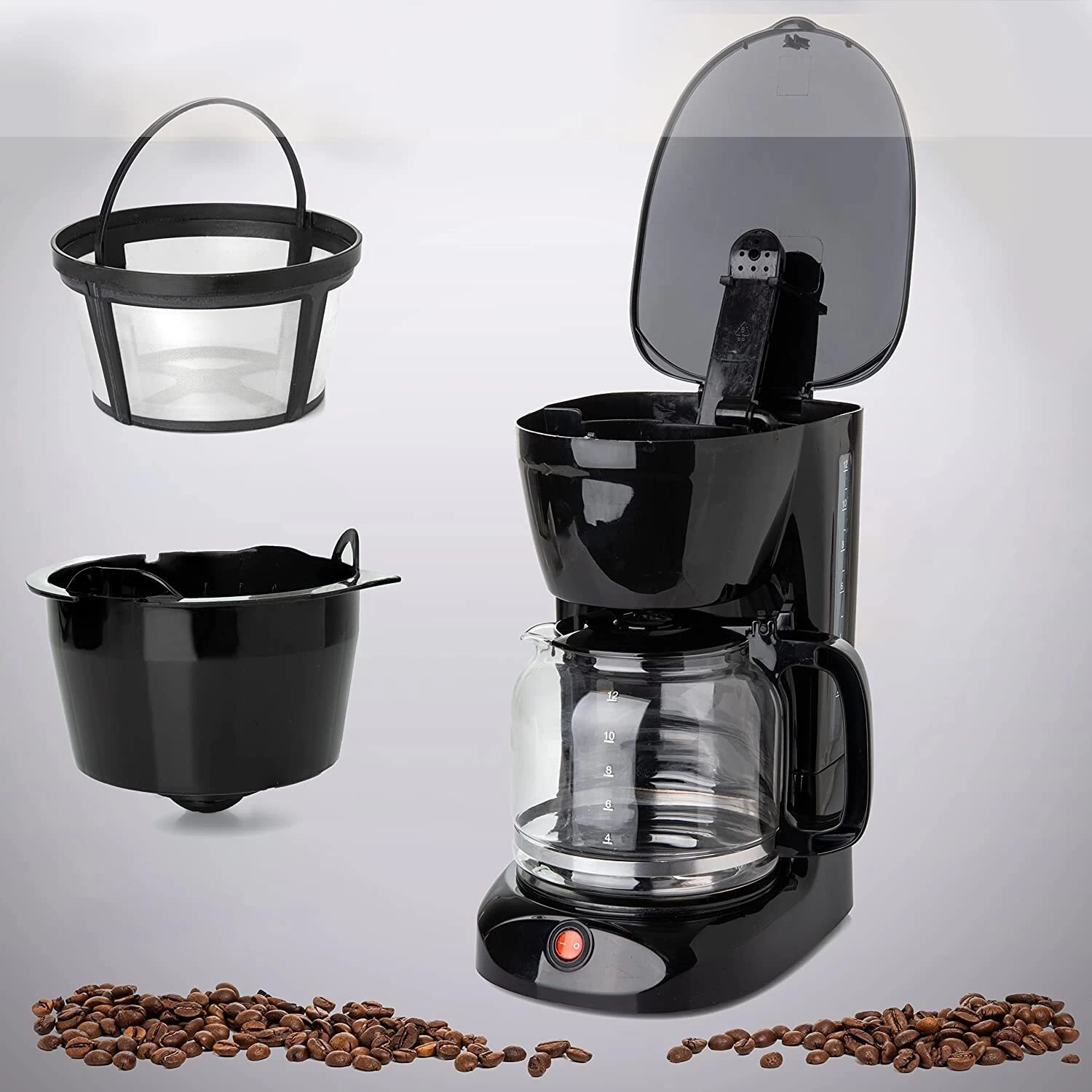 12-Cup Countertop Drip Coffee Maker - Programmable Coffee Machine For 8-10 People, Easy To Clean - Afbeelding 3