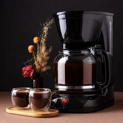 12-Cup Countertop Drip Coffee Maker - Programmable Coffee Machine For 8-10 People, Easy To Clean