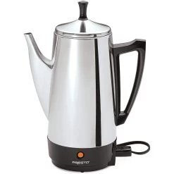 12 Cup Stainless Steel Perk Brews Great Tasting Coffee Rich Hot And Fast Easy Cleaning