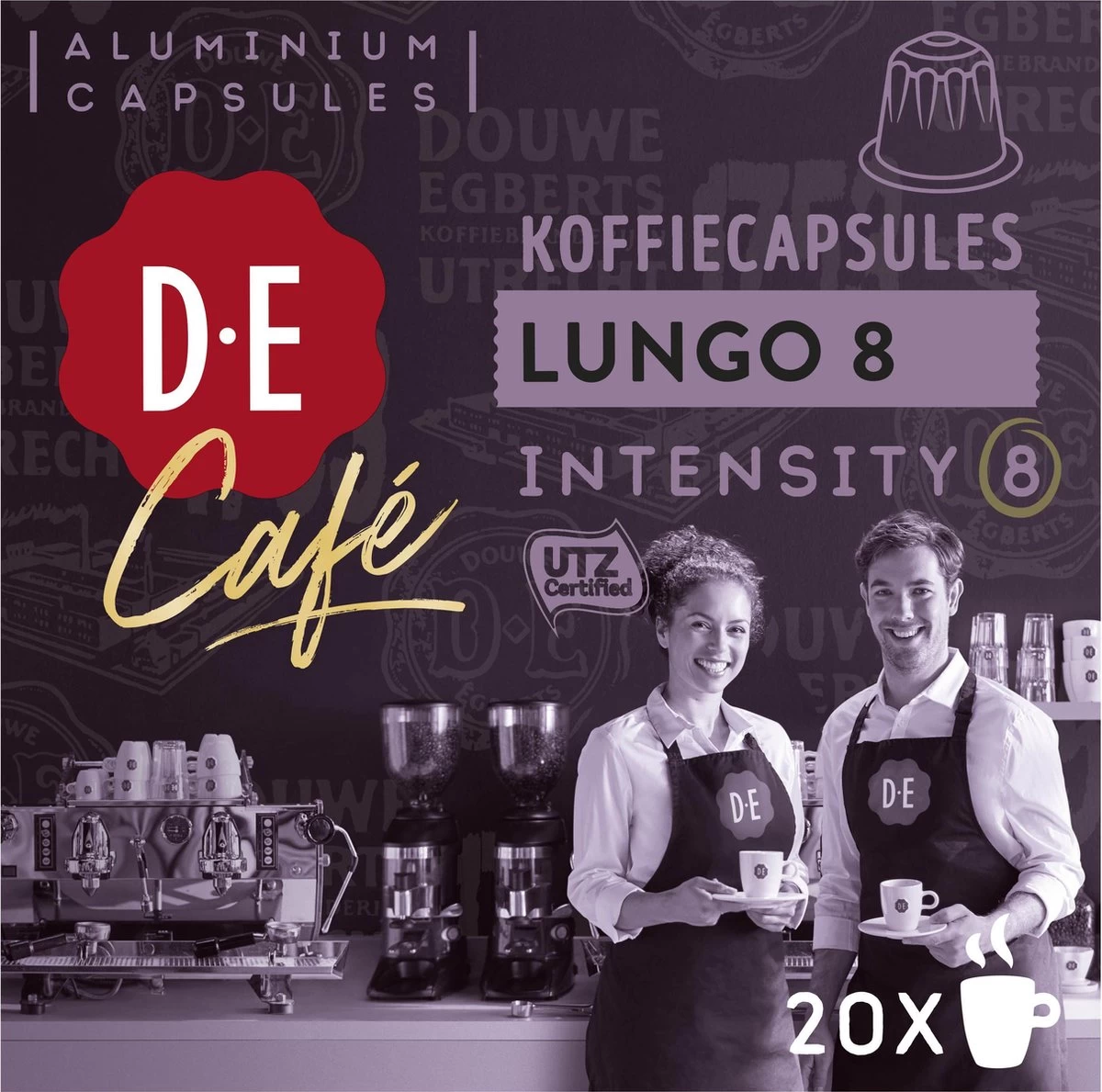 Douwe Egberts D.E Café Lungo Koffiecups - Intesiteit 8/12 - 10 X 20 Capsules - Afbeelding 9