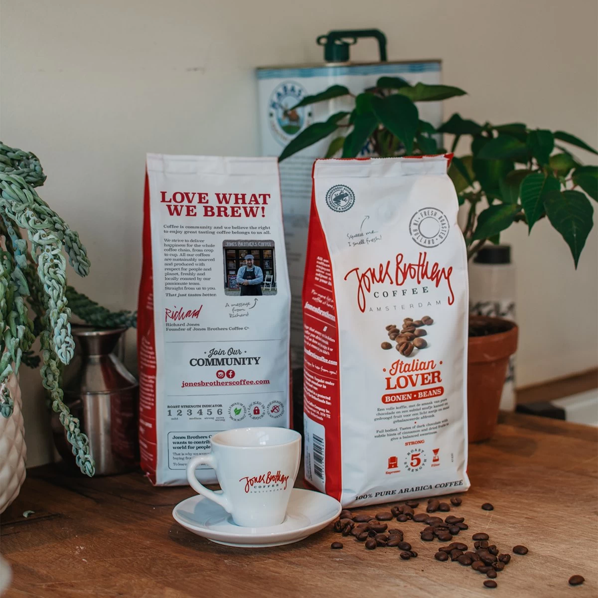 Jones Brothers Coffee Koffiebonen Italian Lover – 6 X 500 Gram - Afbeelding 4