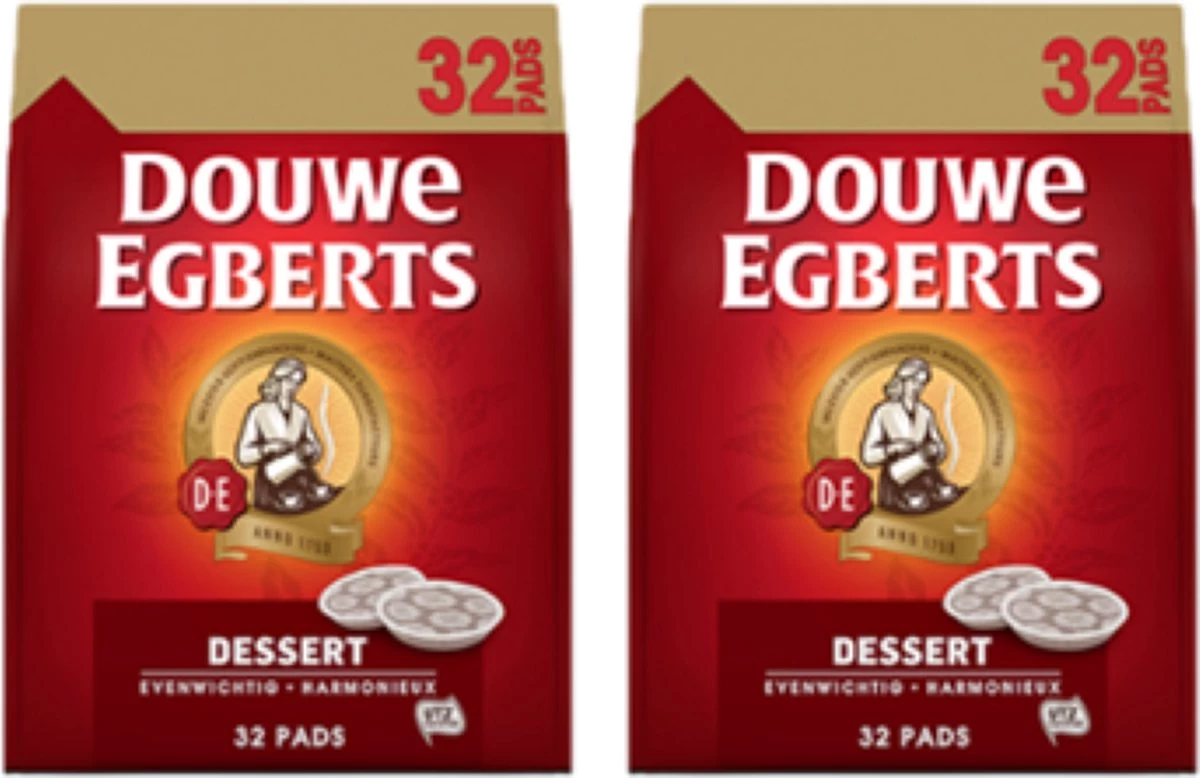 2x Douwe Egberts - Dessert Koffie Pads - 32 Stuks