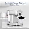 20-bar Semi Automatic Espresso Machine In Stainless Steel With Milk Frother For Latte,1.8L Water Tank