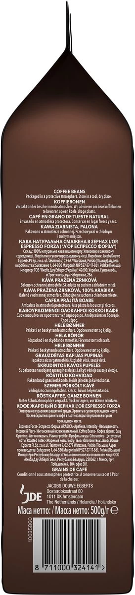 L'OR Espresso Forza Koffiebonen (9) - 4 X 500 Gram - Afbeelding 4