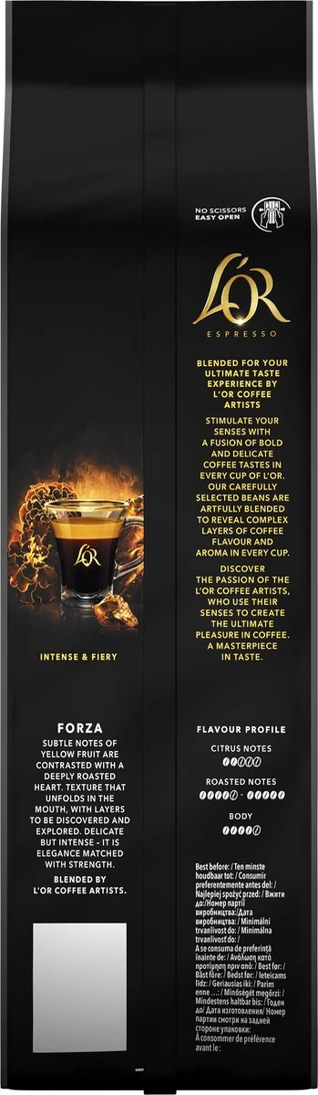 L'OR Espresso Forza Koffiebonen (9) - 4 X 500 Gram - Afbeelding 2