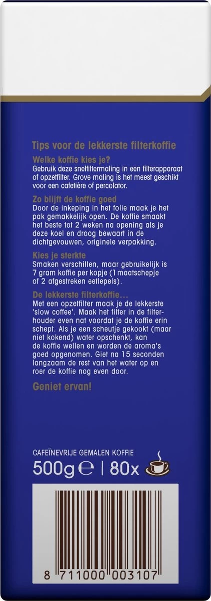 Douwe Egberts Decafé Filterkoffie - 6 X 500 Gram - Afbeelding 4