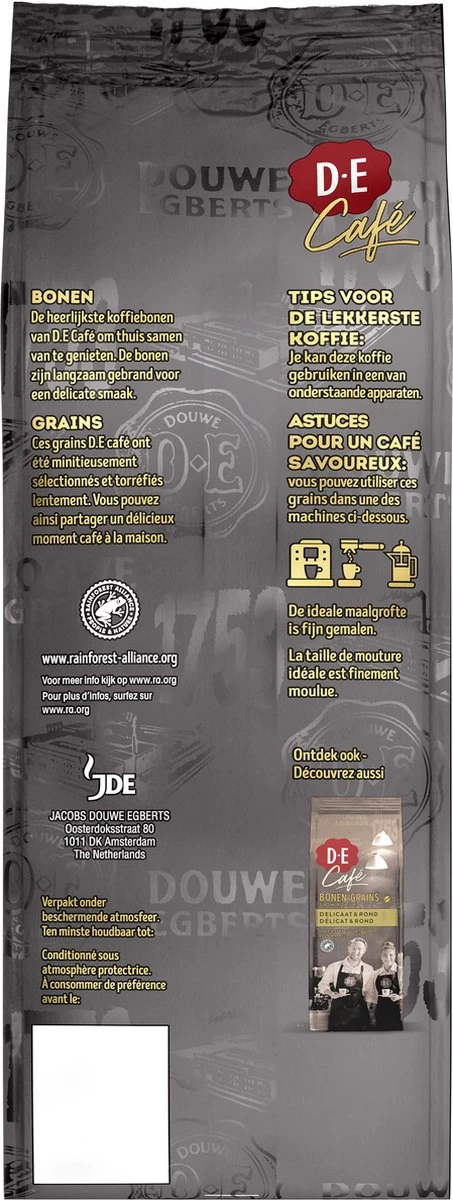 Douwe Egberts D.E Café Espresso Koffiebonen - Intensiteit 7/9 - 4 X 500 Gram - Afbeelding 3