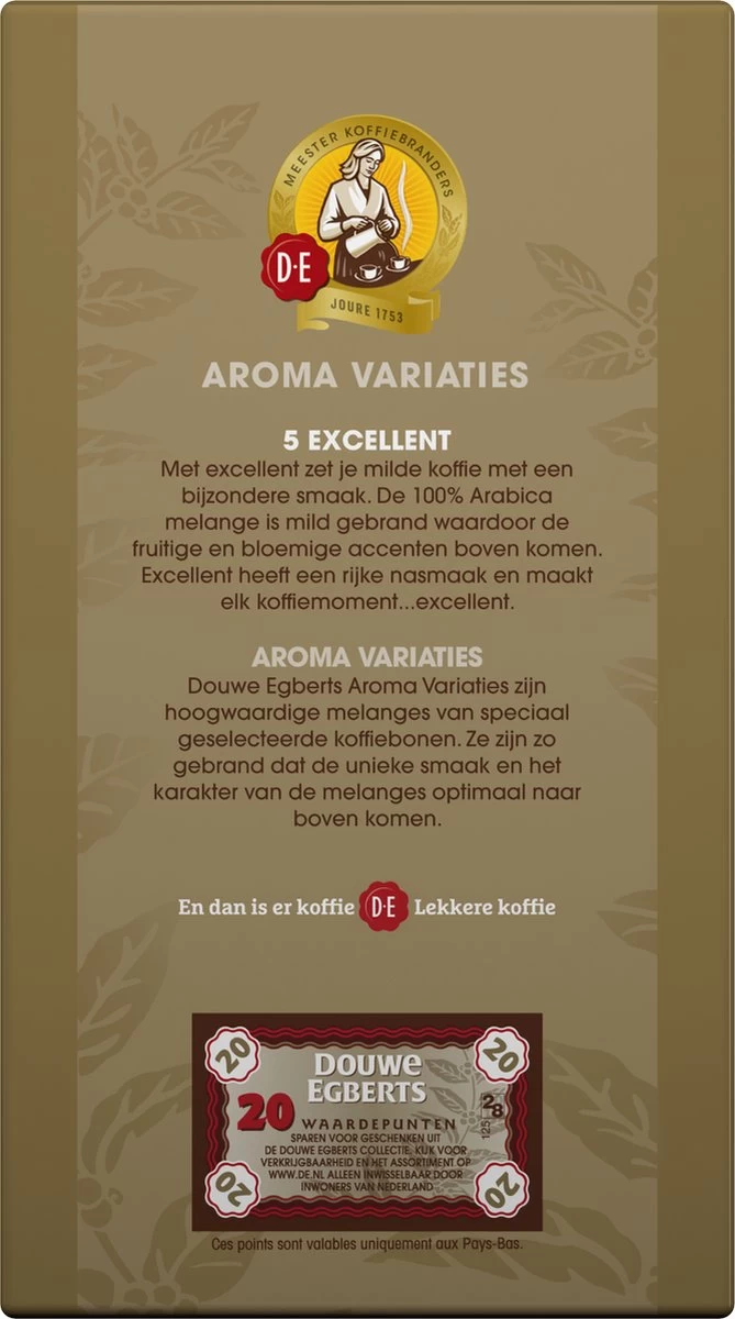 Douwe Egberts Excellent Filterkoffie - 6 X 500 Gram - Afbeelding 2