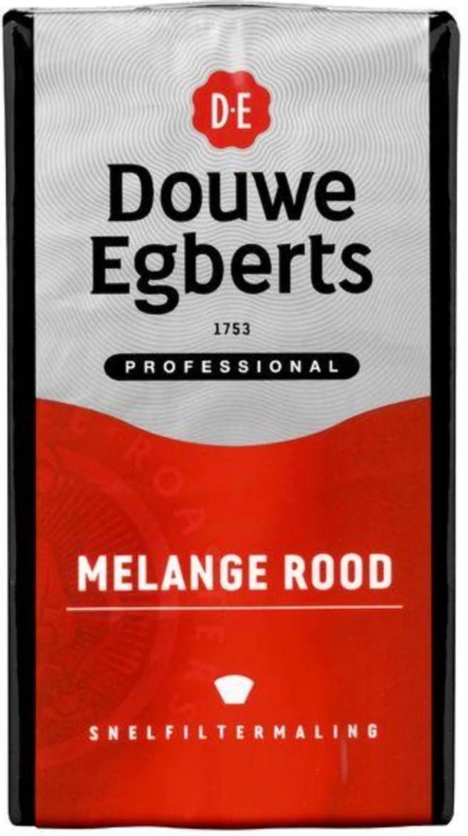 Koffie Douwe Egberts Snelfiltermaling Melange Rood 500gr - 6 Stuks - Afbeelding 2