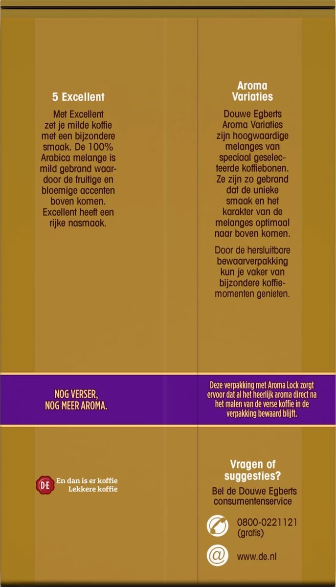 Douwe Egberts Excellent - Filterkoffie - 12 X 250 Gram - Afbeelding 2