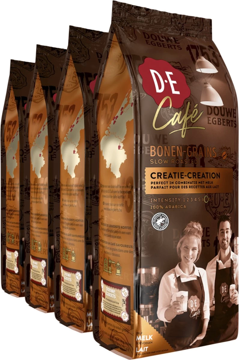 Douwe Egberts D.E Café Creatie Koffiebonen - 7/9 Intensiteit - 4 X 500 Gram - Afbeelding 6