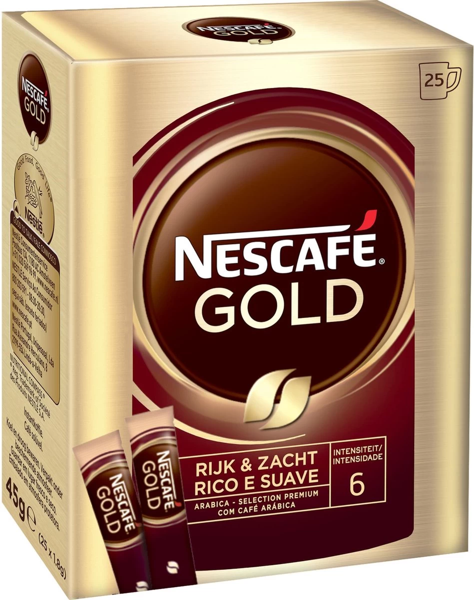 Nescafé Gold Oploskoffie - 6 Doosjes à 25 Zakjes - Afbeelding 3