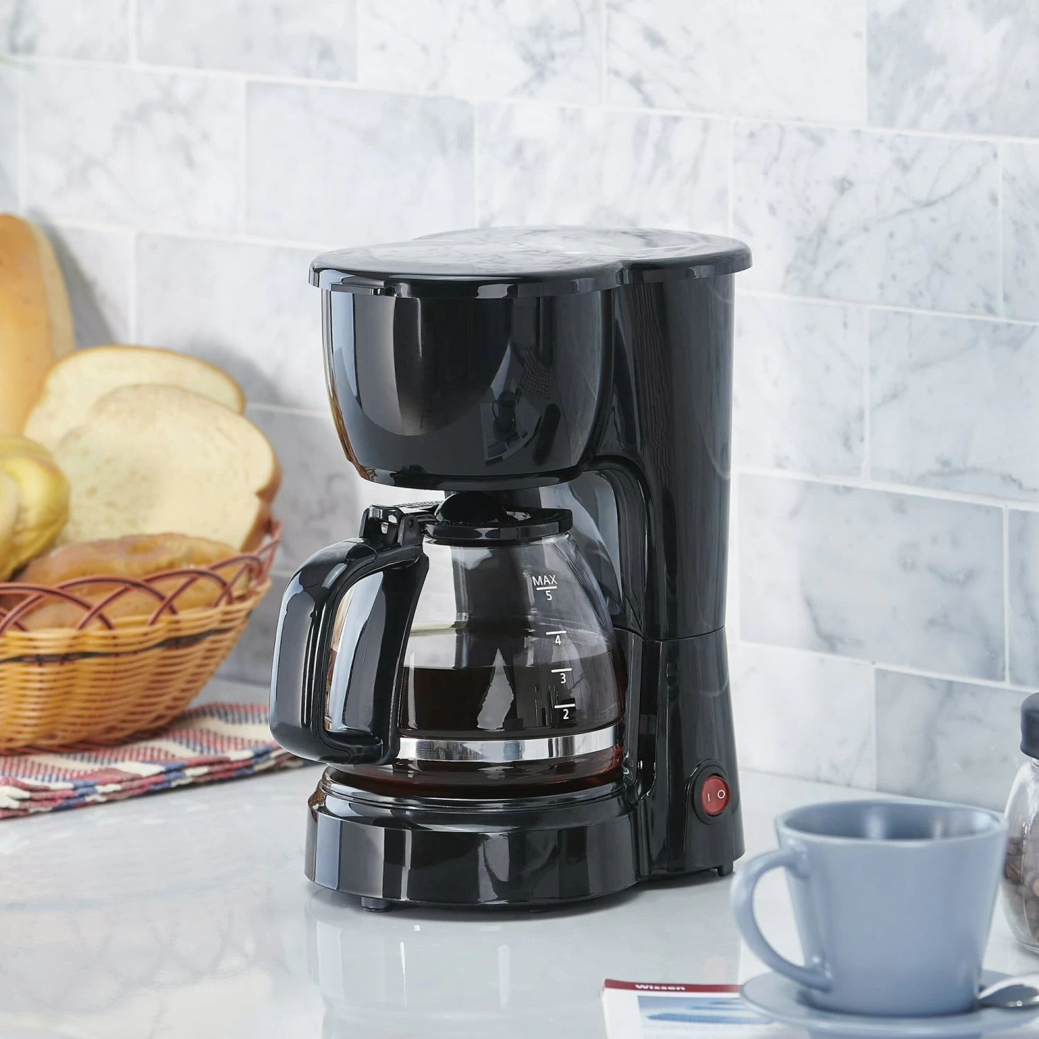 Black 5 Cup Drip Coffee Maker - Afbeelding 3