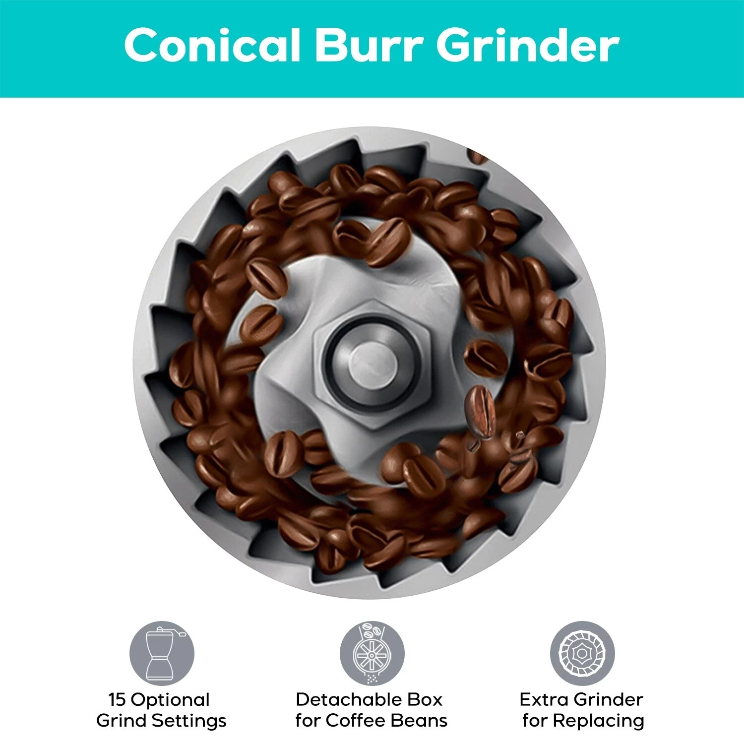 Casabrews 5700Gense All-in-One Espresso Machine With Grinding Memory Function - Afbeelding 4