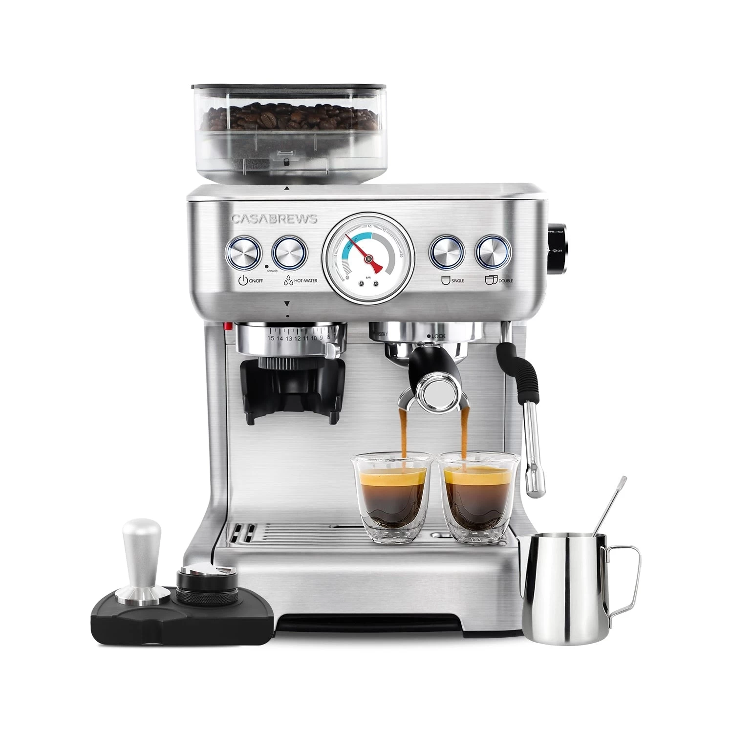 Casabrews 5700Gense All-in-One Espresso Machine With Grinding Memory Function - Afbeelding 9
