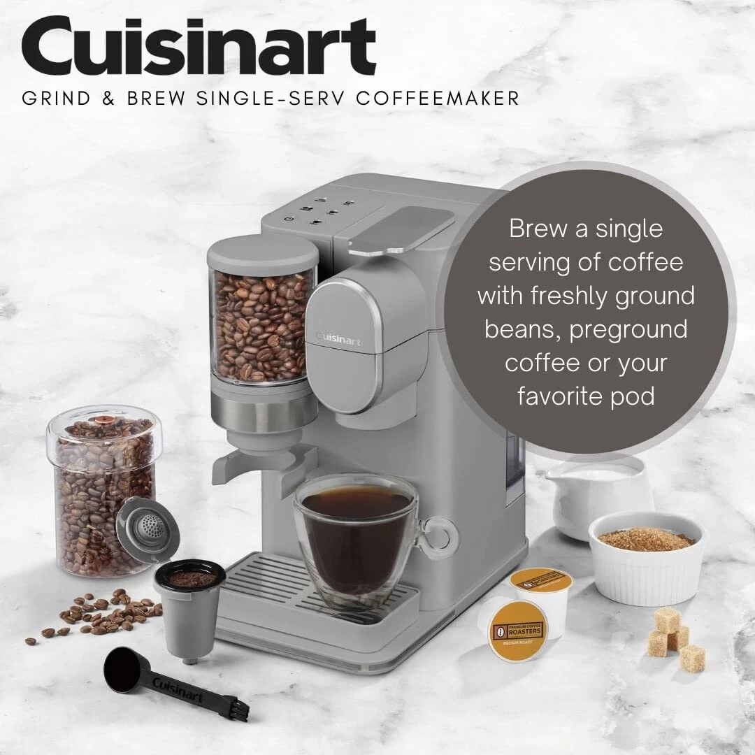 Conical Burr Grind And Brew Single-Serve Coffeemaker, Bundle With Coffee Pod Organizer, Single Serve Coffee Pods - Afbeelding 4