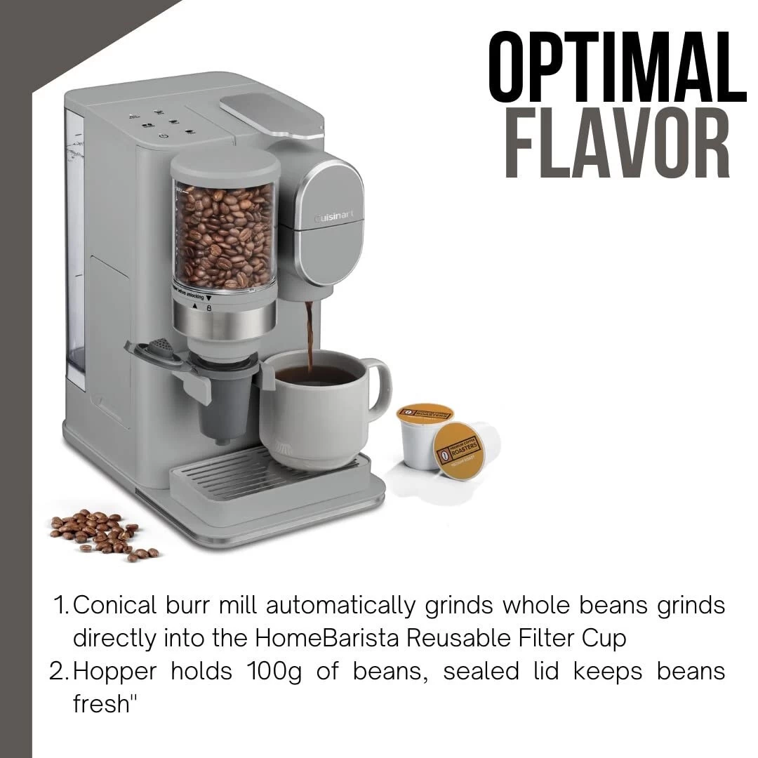 Conical Burr Grind And Brew Single-Serve Coffeemaker, Bundle With Coffee Pod Organizer, Single Serve Coffee Pods - Afbeelding 5