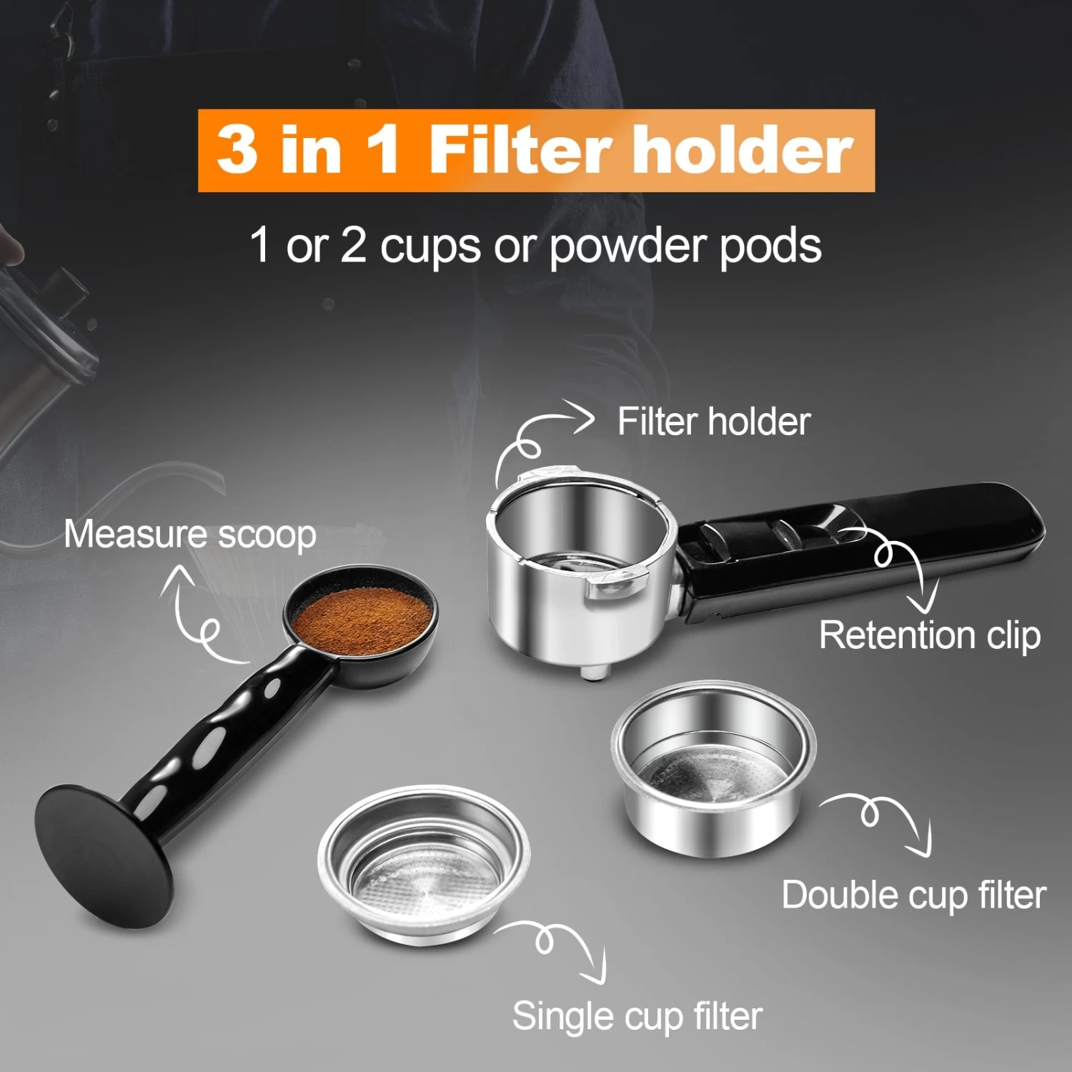 Espresso Machine 20 Bar Coffee Maker Machine With Milk Frother - Afbeelding 9