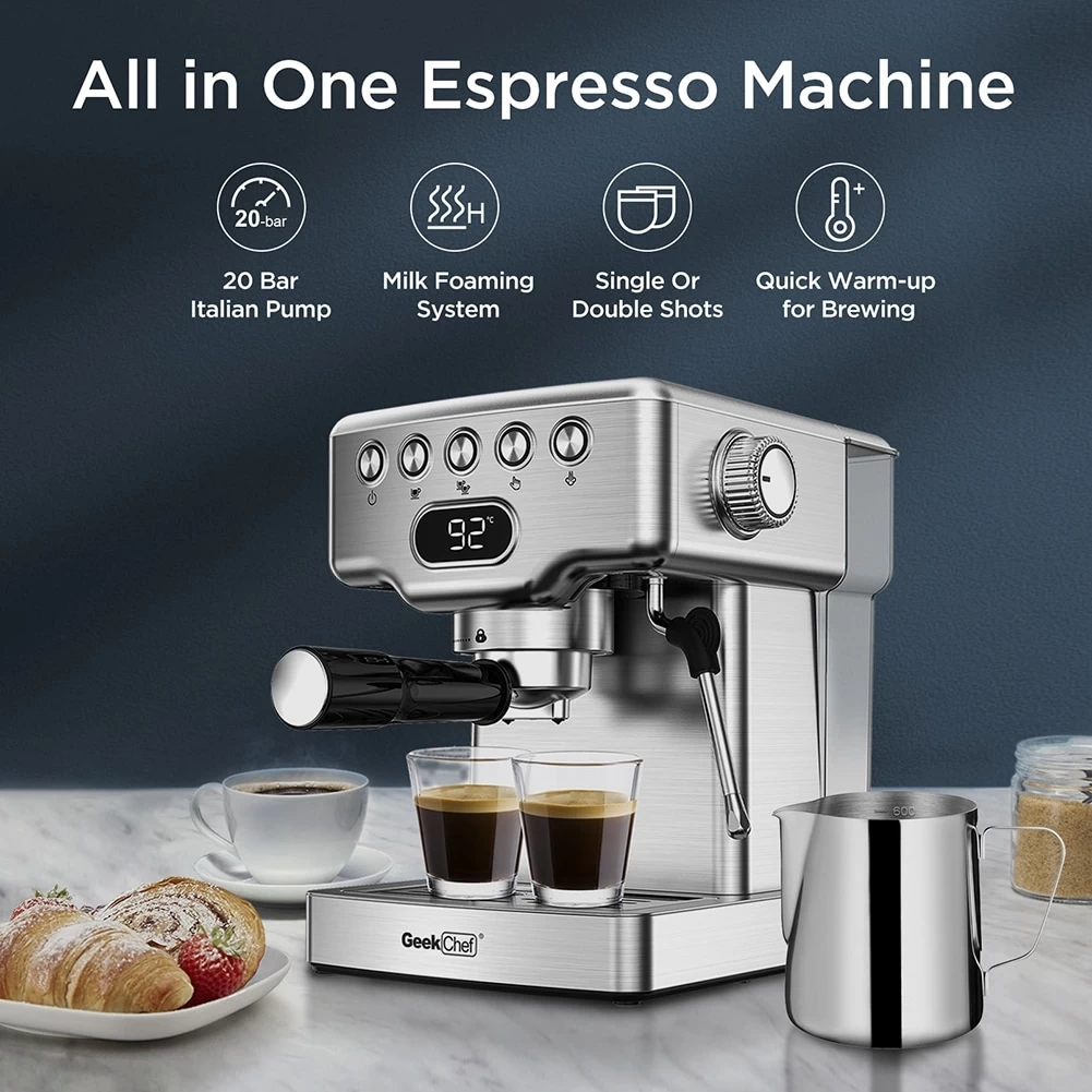 Espresso Machine,20 Bar Espresso Machine With Milk Frother - Afbeelding 2