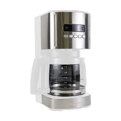 Kenmore Aroma Control 12-Cup Programmable Coffee Maker, White And Stainless Steel, Reusable Filter