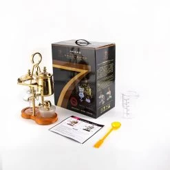 Siphon Coffee Maker Vintage Belgian/Belgium Family Balance Syphon Coffee Brewer, Elegant Double Ridged Fulcrum With Tee Handle