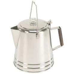 Stansport Stainless Steel Percolator Coffee Pot 28 Cups - 8" L X 8" W X 9.75" H